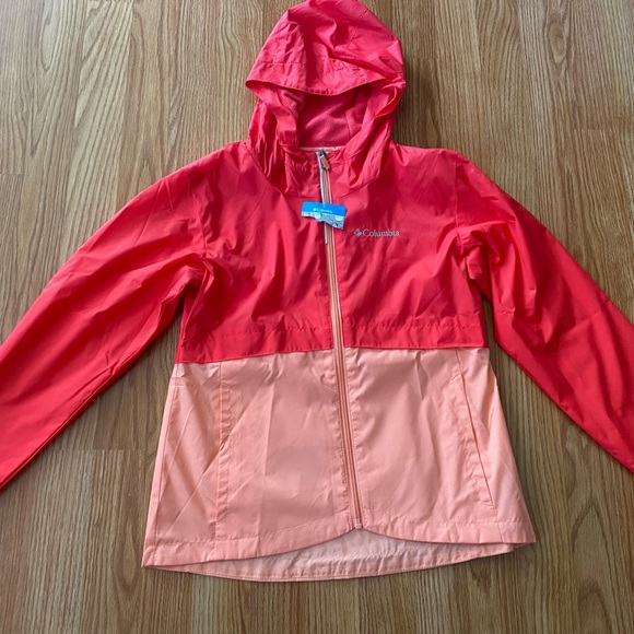 Columbia Kids Raincoat - Red and Peach - Picture 1 of 5